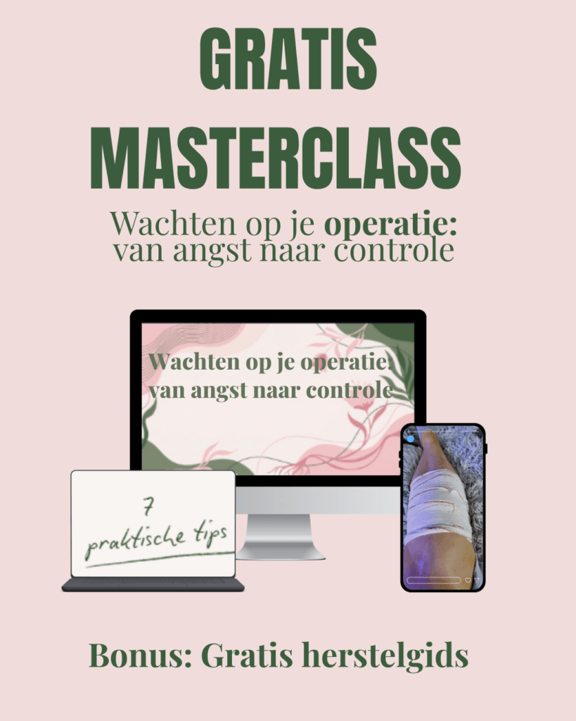gratis masterclass wachten op je operatie van angst naar controle praktische tips direct toepasbaar voorbereiding knie operatie heupoperatie